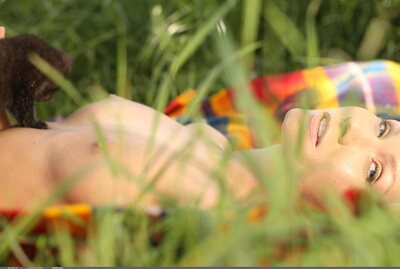 Lizzy Merova with animals - photo 04