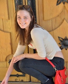 Sunny Patio Study Turns Playful With Brooke In Soft Daylight Mood
