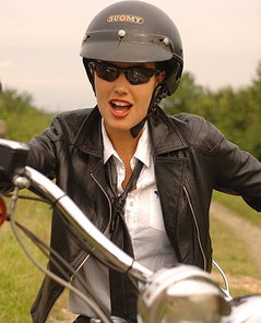 Hot biker Monica from Girl Folio