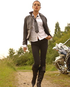 Hot biker Monica from Girl Folio