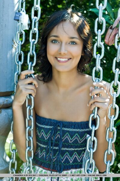 Chandra A on stairs - photo 01