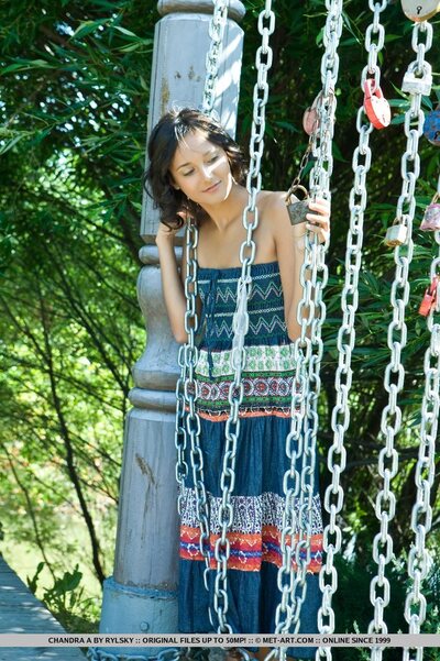 Chandra A on stairs - photo 02