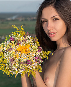 Xenia with flowers
