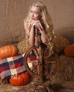 Sandra Busty Blonde Farmer