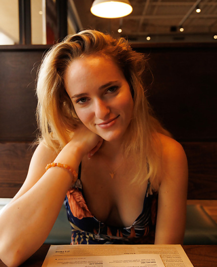 Playful City Cafe Dress Tease And Late Car Ride With Athena Fleurs