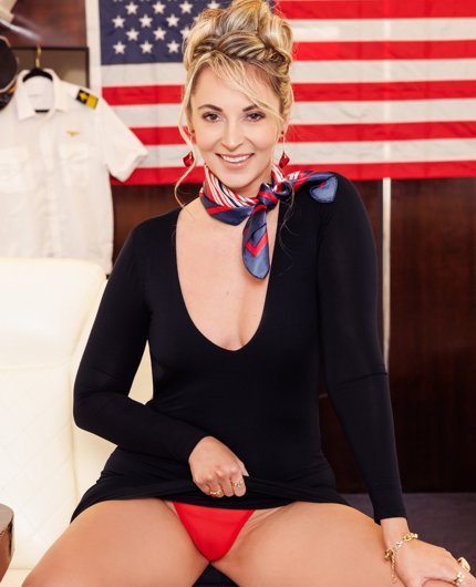 Private Jet Cabin Scene With Allie Eve Knox In Bold Styling