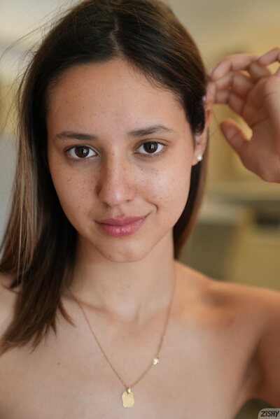 Agos Firenze Showing Off In Kitchen Striptease With Lace Lingerie - photo 03